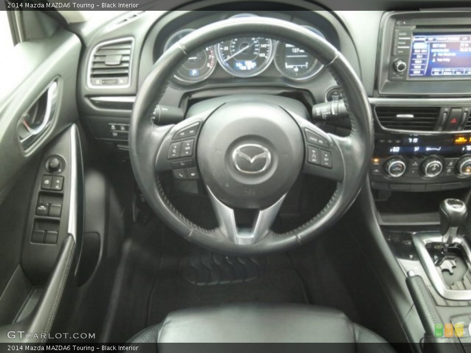 Black Interior Steering Wheel for the 2014 Mazda MAZDA6 Touring #100004215