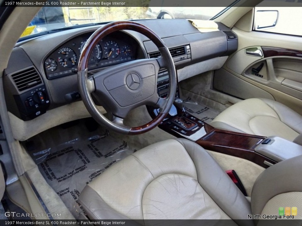 Parchment Beige Interior Prime Interior for the 1997 Mercedes-Benz SL 600 Roadster #100009591
