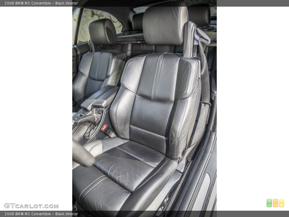 Black Interior Front Seat for the 2008 BMW M3 Convertible #100016590