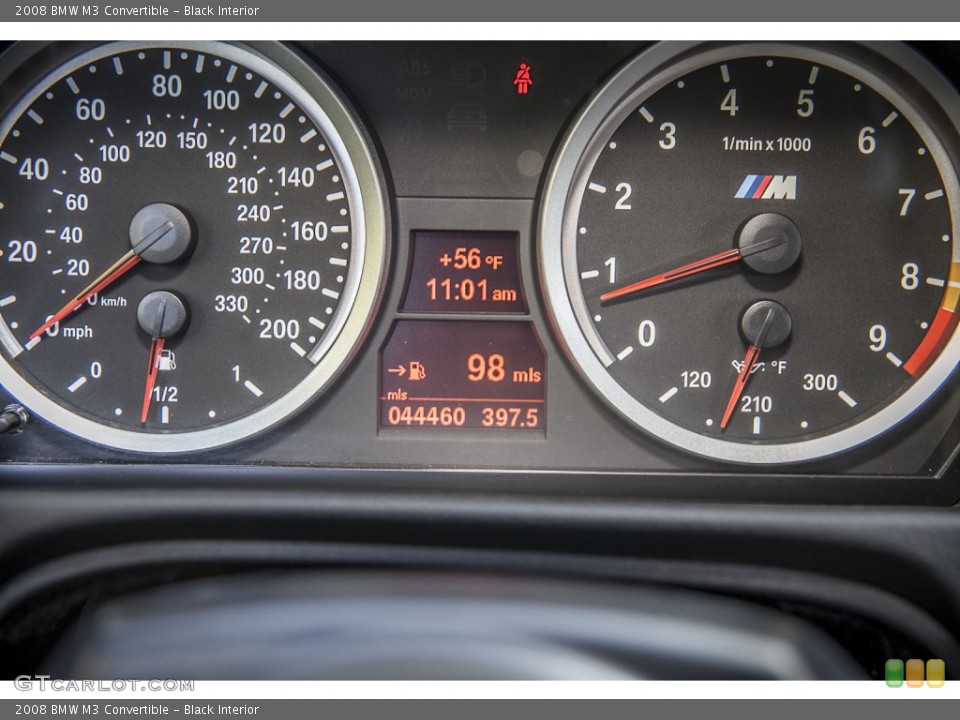 Black Interior Gauges for the 2008 BMW M3 Convertible #100016758