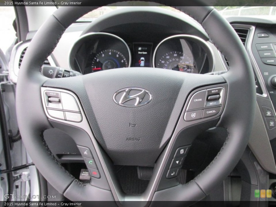 Gray Interior Steering Wheel for the 2015 Hyundai Santa Fe Limited #100020598