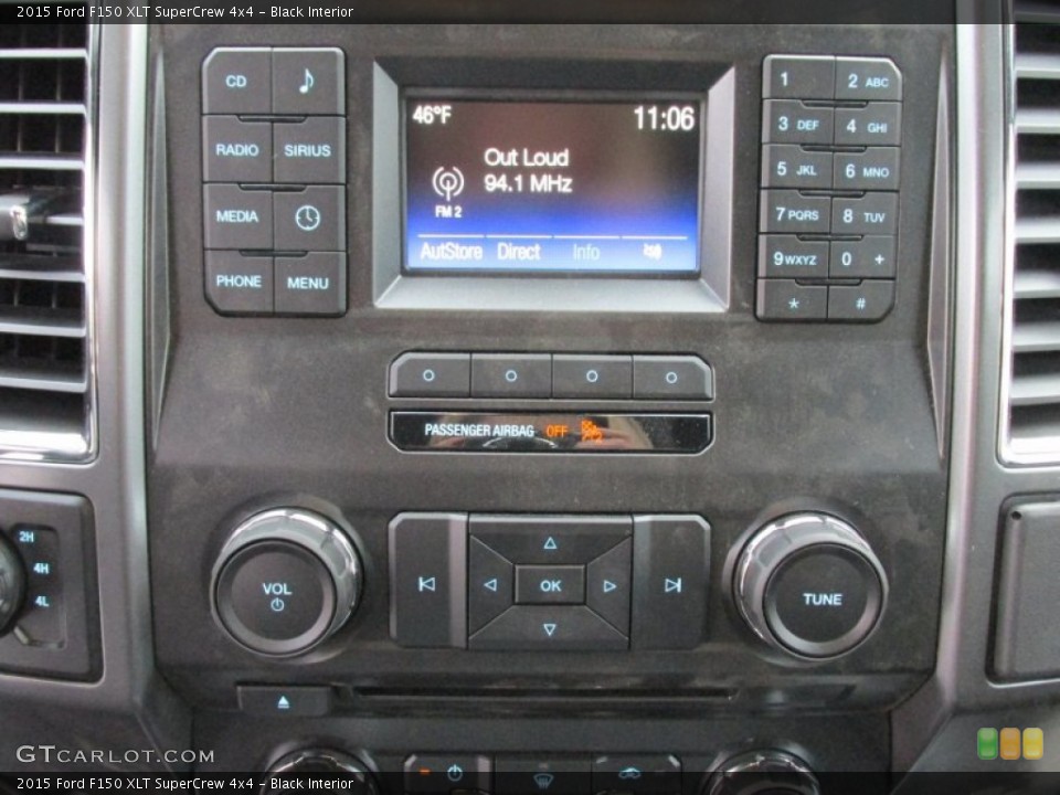 Black Interior Controls for the 2015 Ford F150 XLT SuperCrew 4x4 #100024987