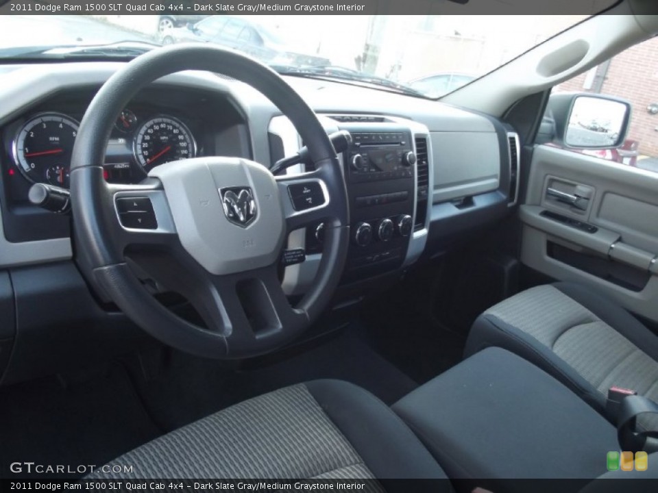 Dark Slate Gray/Medium Graystone Interior Photo for the 2011 Dodge Ram 1500 SLT Quad Cab 4x4 #100028465