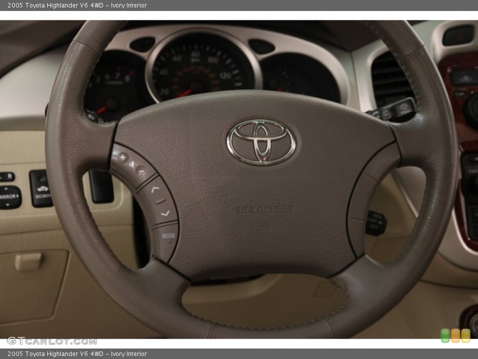 Ivory Interior Steering Wheel for the 2005 Toyota Highlander V6 4WD #100030823