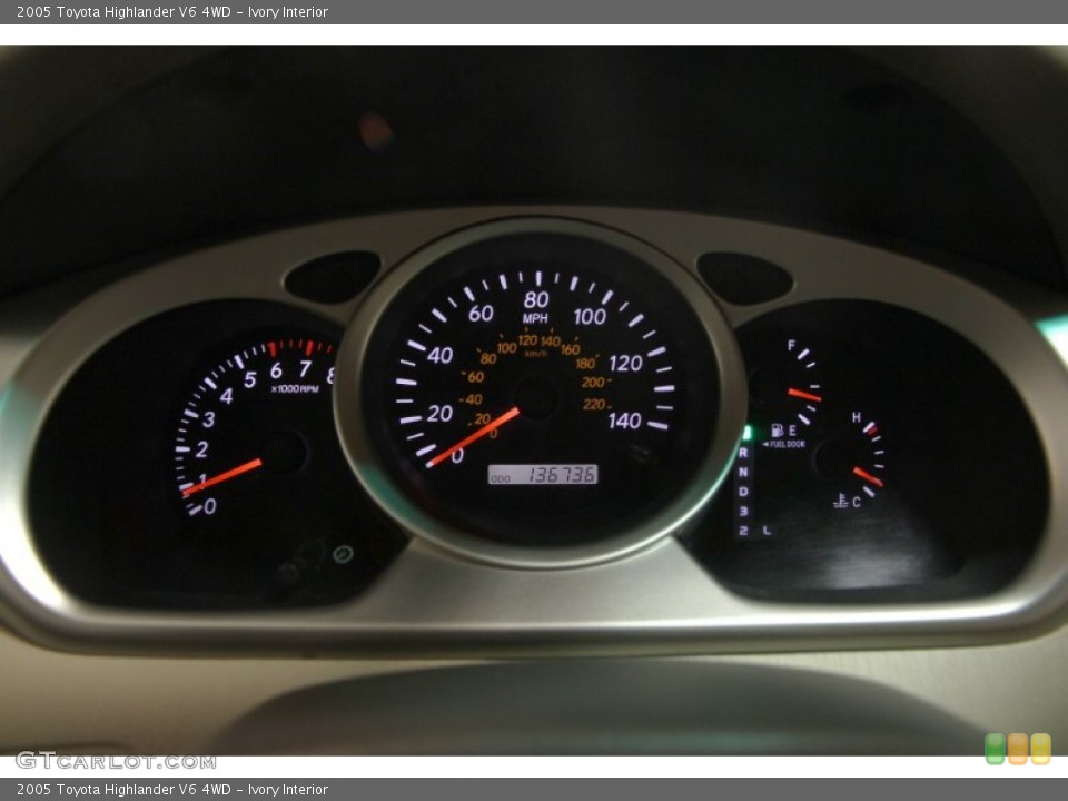 Ivory Interior Gauges for the 2005 Toyota Highlander V6 4WD #100030847
