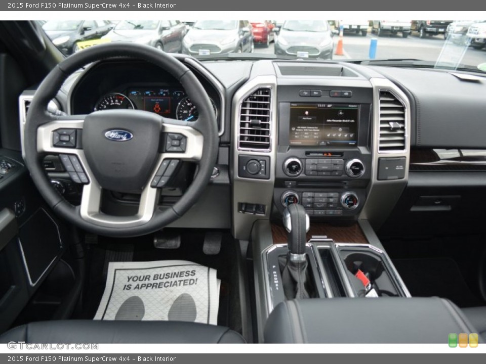 Black Interior Dashboard for the 2015 Ford F150 Platinum SuperCrew 4x4 #100031567