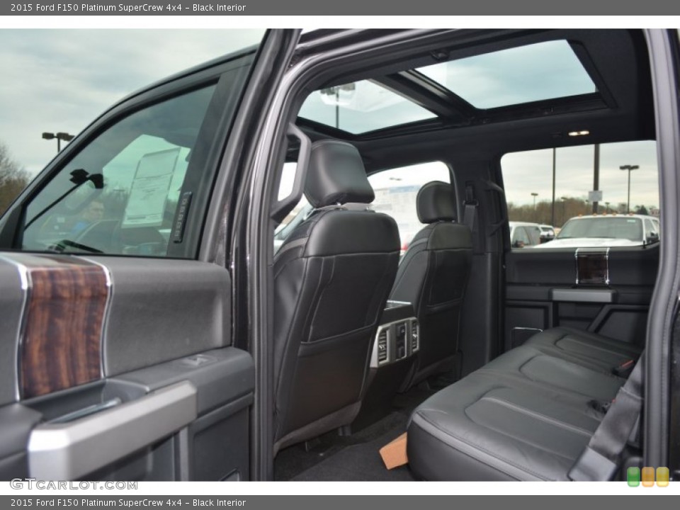 Black Interior Rear Seat for the 2015 Ford F150 Platinum SuperCrew 4x4 #100031606