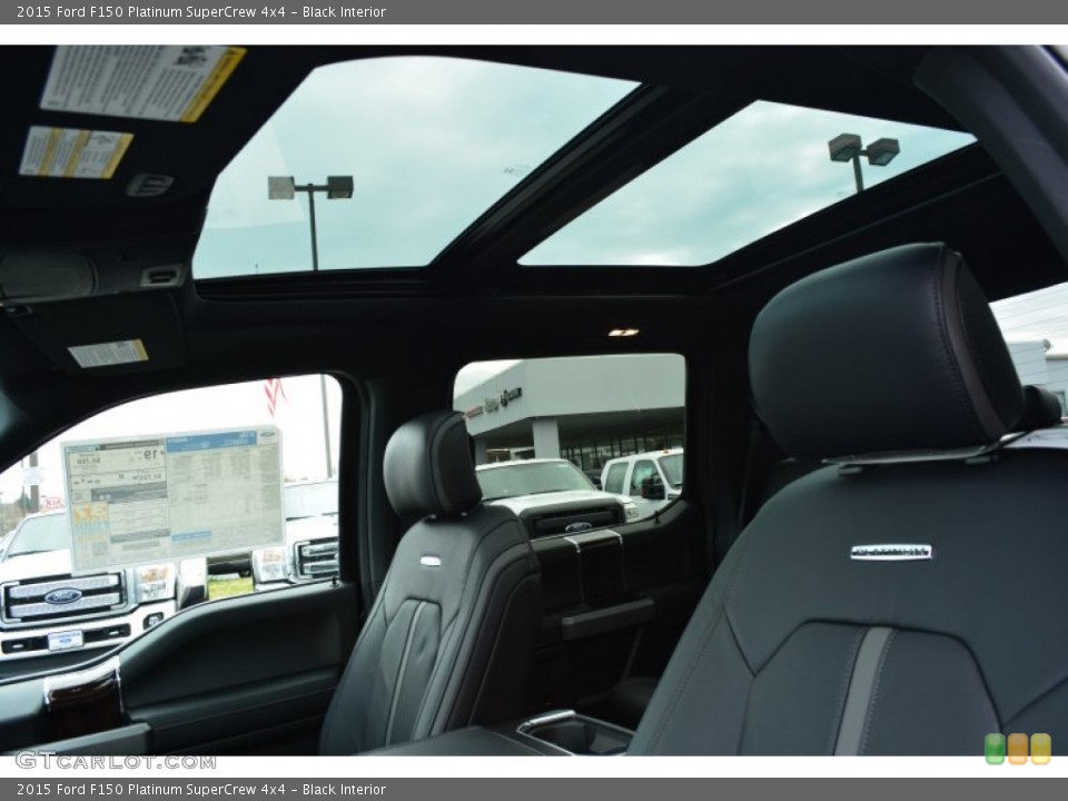 Black Interior Sunroof for the 2015 Ford F150 Platinum SuperCrew 4x4 #100031792