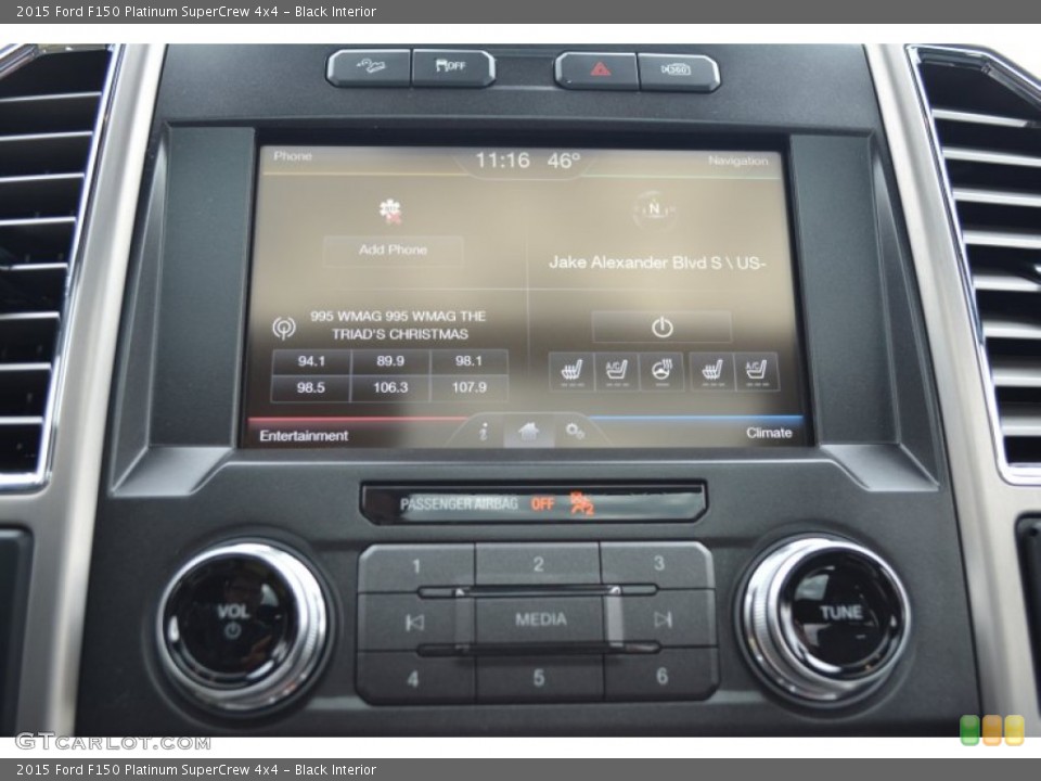 Black Interior Controls for the 2015 Ford F150 Platinum SuperCrew 4x4 #100031810