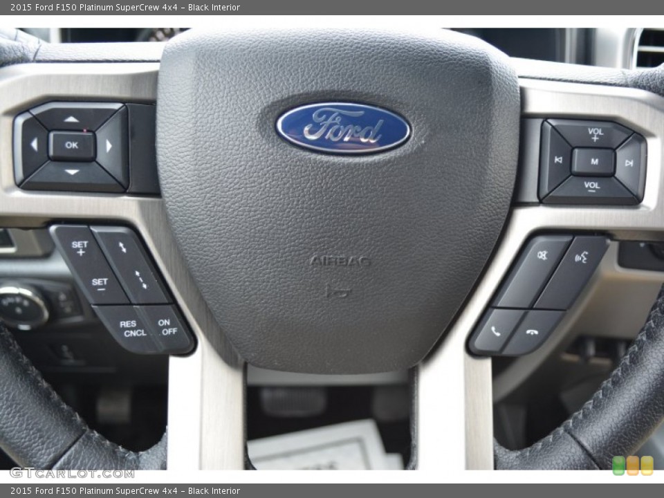 Black Interior Steering Wheel for the 2015 Ford F150 Platinum SuperCrew 4x4 #100032146