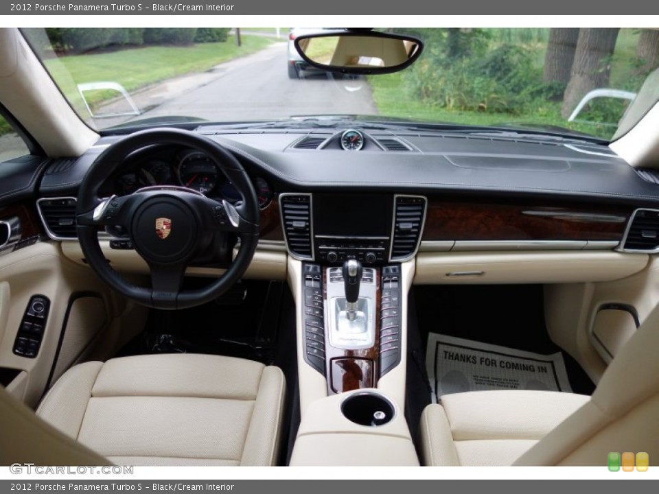 Black/Cream Interior Dashboard for the 2012 Porsche Panamera Turbo S #100036946