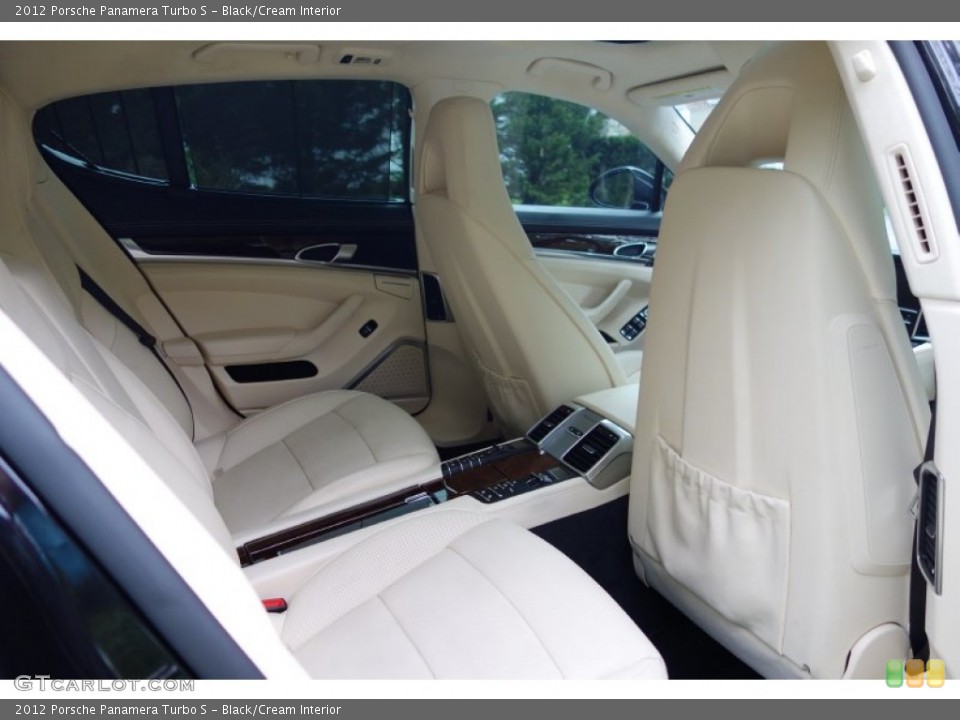 Black/Cream Interior Rear Seat for the 2012 Porsche Panamera Turbo S #100036985