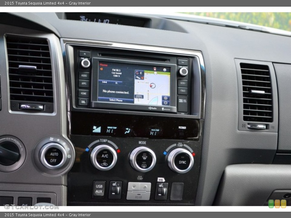 Gray Interior Controls for the 2015 Toyota Sequoia Limited 4x4 #100040765