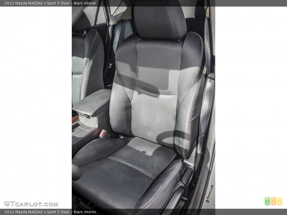 Black Interior Front Seat for the 2011 Mazda MAZDA3 s Sport 5 Door #100045280