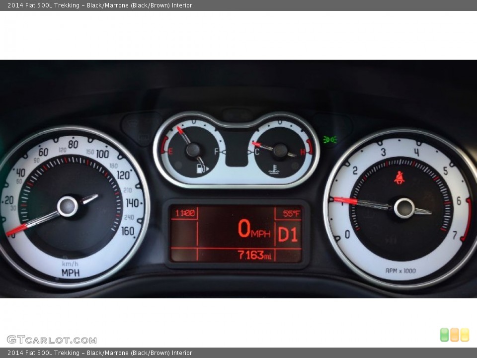 Black/Marrone (Black/Brown) Interior Gauges for the 2014 Fiat 500L Trekking #100047539