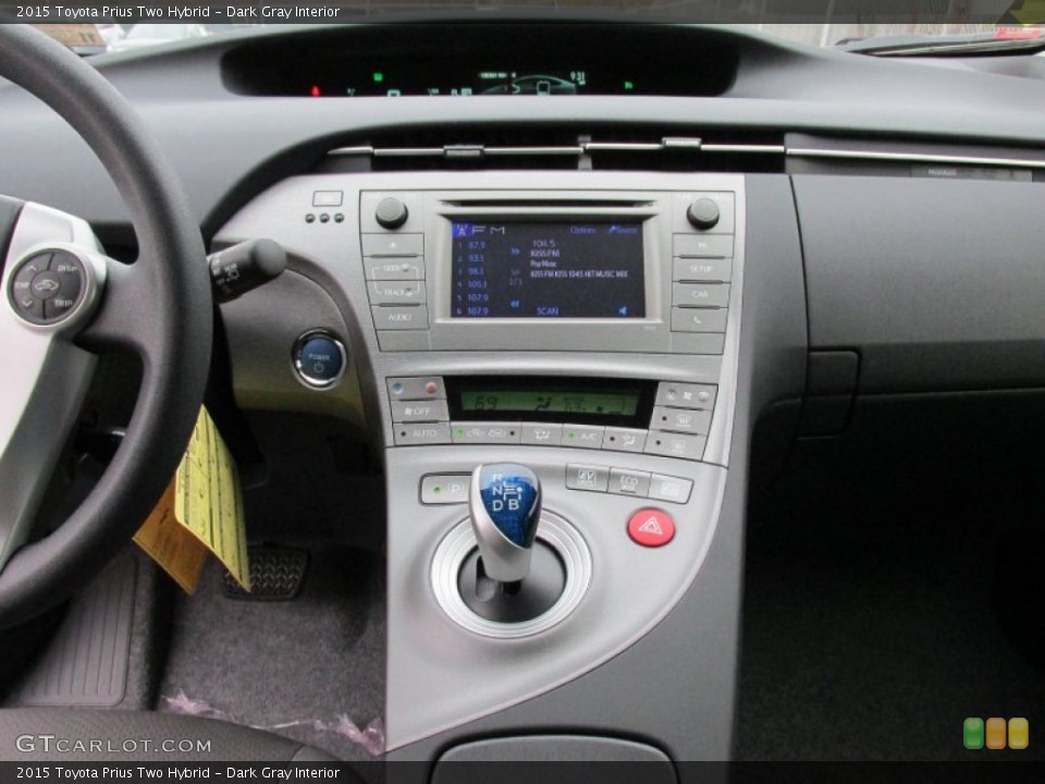 Dark Gray Interior Controls for the 2015 Toyota Prius Two Hybrid #100066759