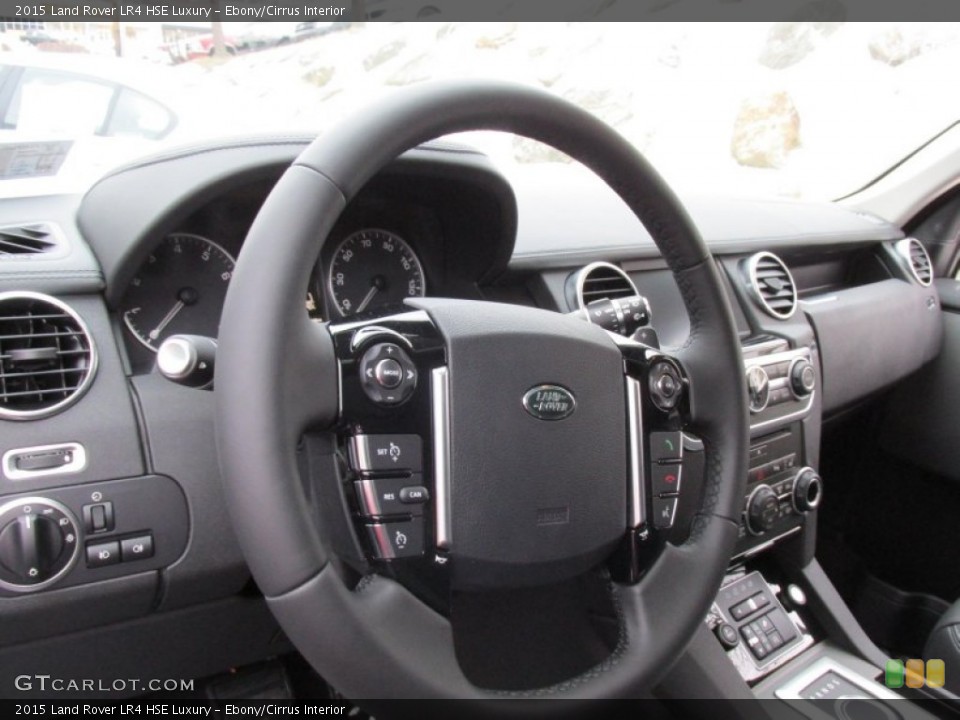 Ebony/Cirrus Interior Steering Wheel for the 2015 Land Rover LR4 HSE Luxury #100083184