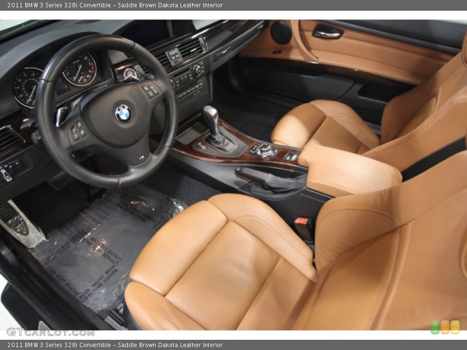 Saddle Brown Dakota Leather Interior Prime Interior for the 2011 BMW 3 Series 328i Convertible #100084576