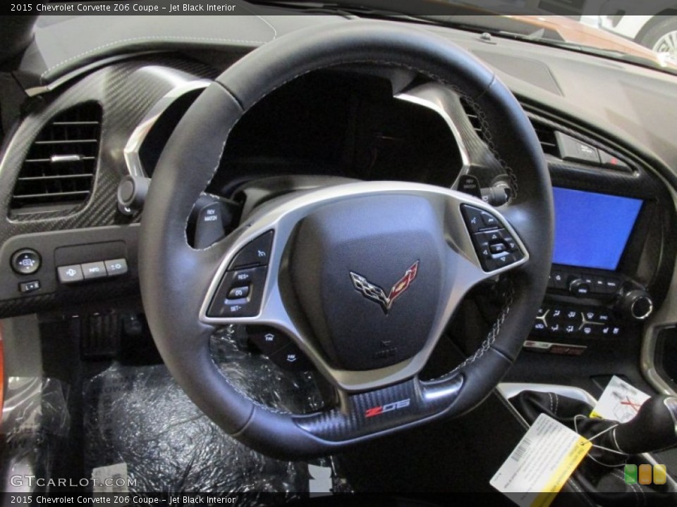 Jet Black Interior Steering Wheel for the 2015 Chevrolet Corvette Z06 Coupe #100089346
