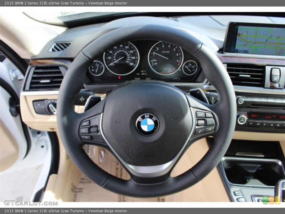 Venetian Beige Interior Steering Wheel for the 2015 BMW 3 Series 328i xDrive Gran Turismo #100099567