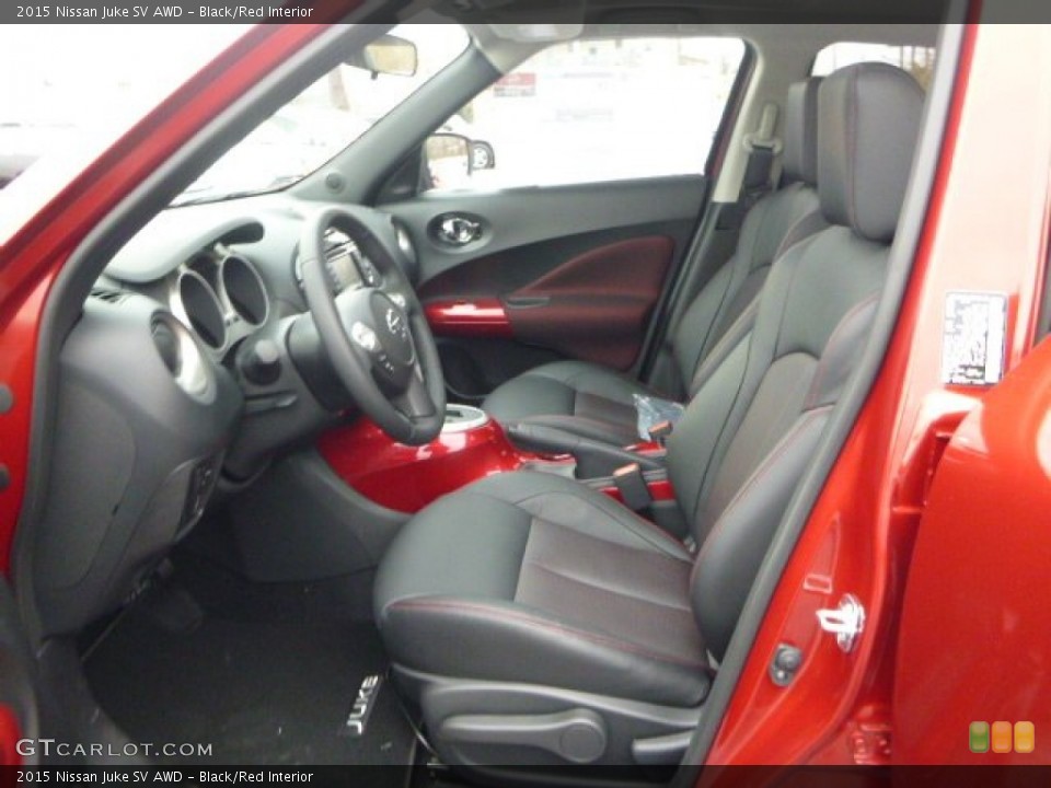 Black/Red Interior Photo for the 2015 Nissan Juke SV AWD #100100149