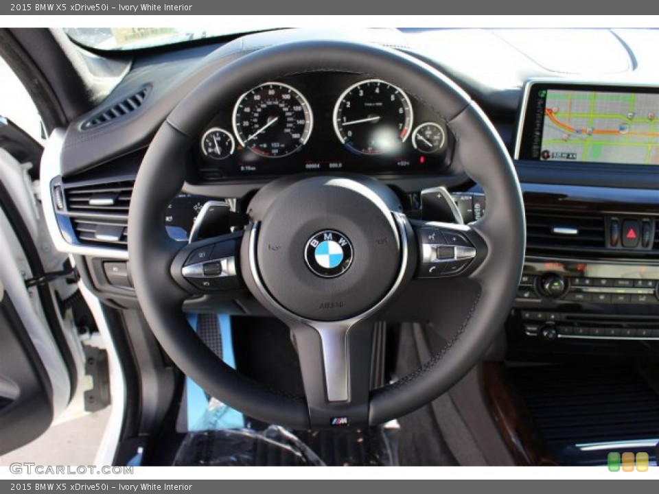 Ivory White Interior Steering Wheel for the 2015 BMW X5 xDrive50i #100100244