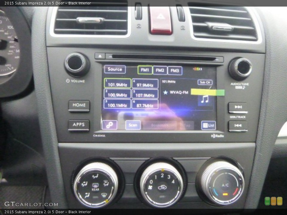 Black Interior Controls for the 2015 Subaru Impreza 2.0i 5 Door #100101829