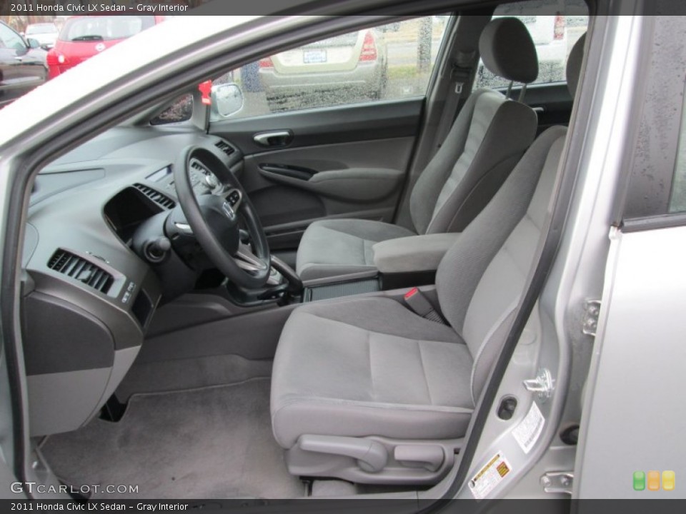 Gray Interior Front Seat for the 2011 Honda Civic LX Sedan #100137724