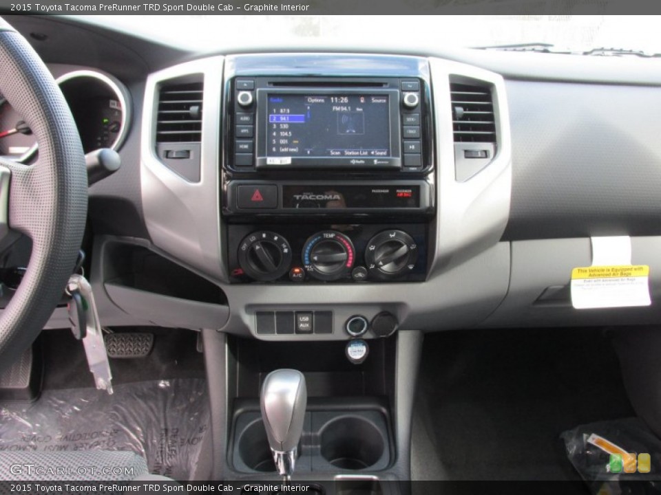 Graphite Interior Controls for the 2015 Toyota Tacoma PreRunner TRD Sport Double Cab #100154227