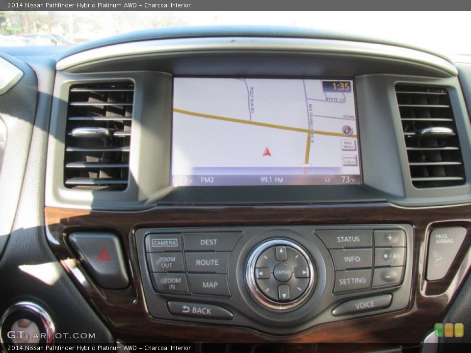 Charcoal Interior Navigation for the 2014 Nissan Pathfinder Hybrid Platinum AWD #100154287