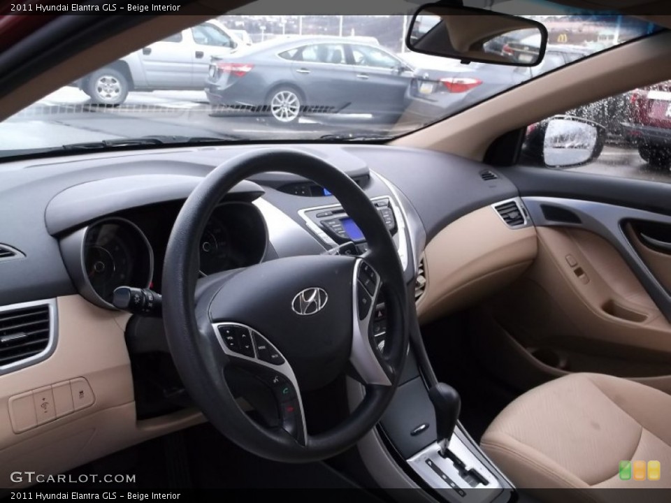 Beige Interior Dashboard for the 2011 Hyundai Elantra GLS #100161450
