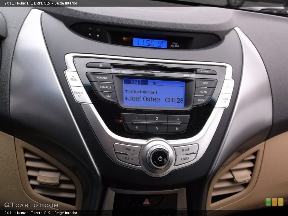 Beige Interior Controls for the 2011 Hyundai Elantra GLS #100161552