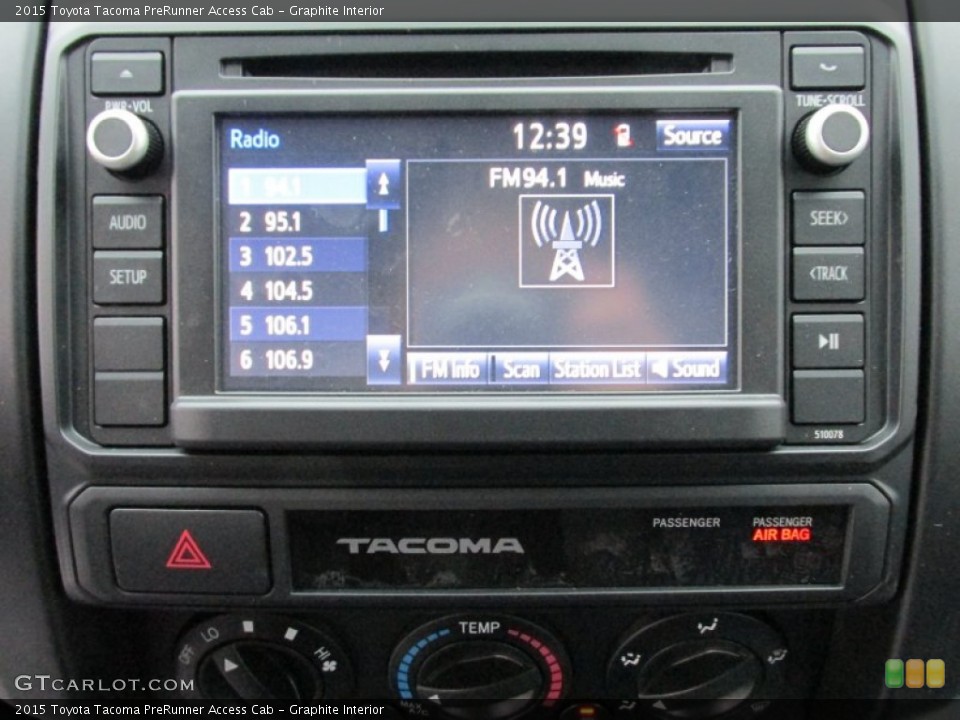 Graphite Interior Controls for the 2015 Toyota Tacoma PreRunner Access Cab #100161594