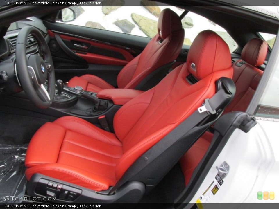 Sakhir Orange/Black Interior Front Seat for the 2015 BMW M4 Convertible #100163148