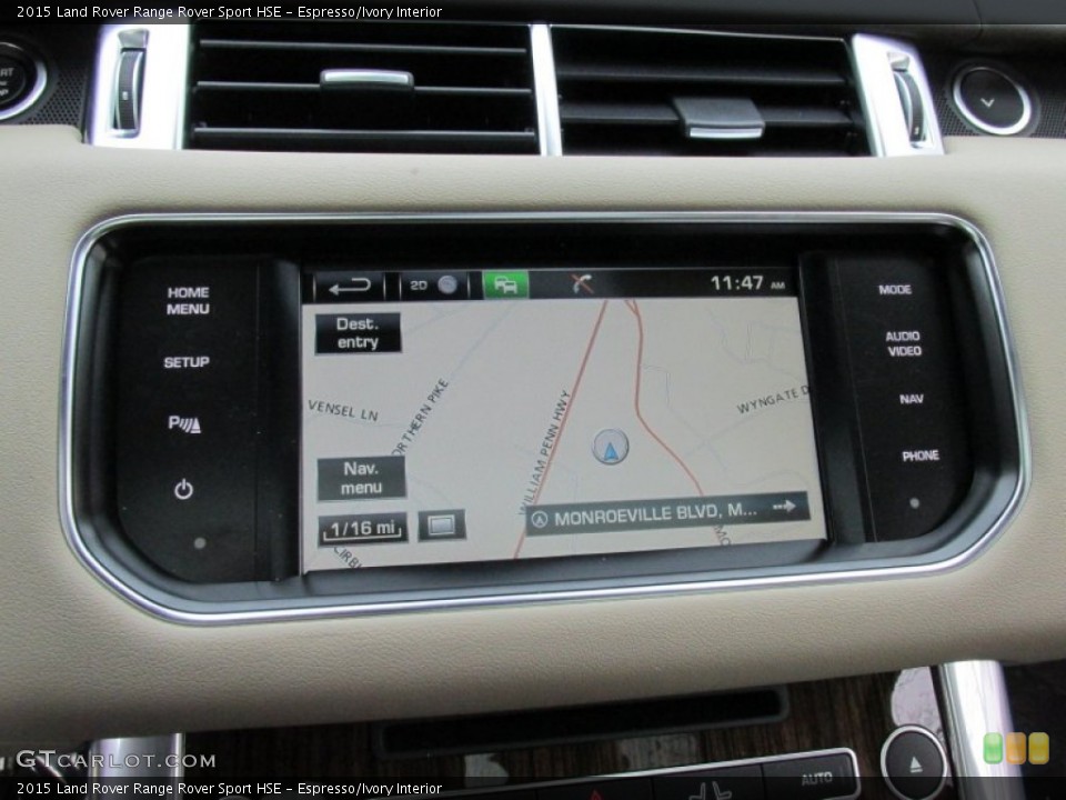 Espresso/Ivory Interior Navigation for the 2015 Land Rover Range Rover Sport HSE #100163766