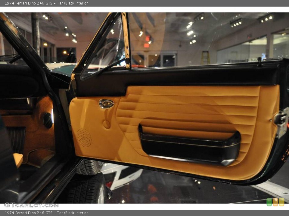 Tan/Black Interior Door Panel for the 1974 Ferrari Dino 246 GTS #10016383