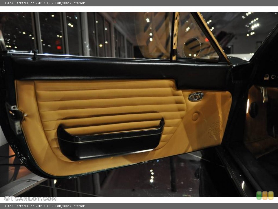 Tan/Black Interior Door Panel for the 1974 Ferrari Dino 246 GTS #10016413
