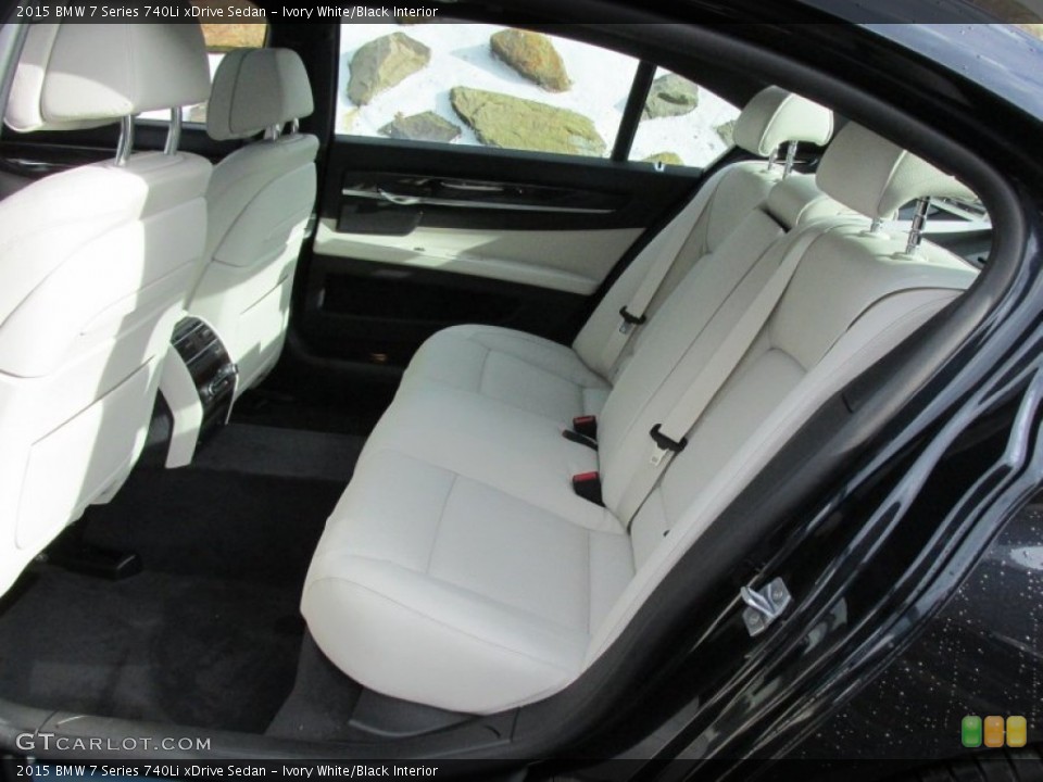 Ivory White/Black Interior Rear Seat for the 2015 BMW 7 Series 740Li xDrive Sedan #100165227