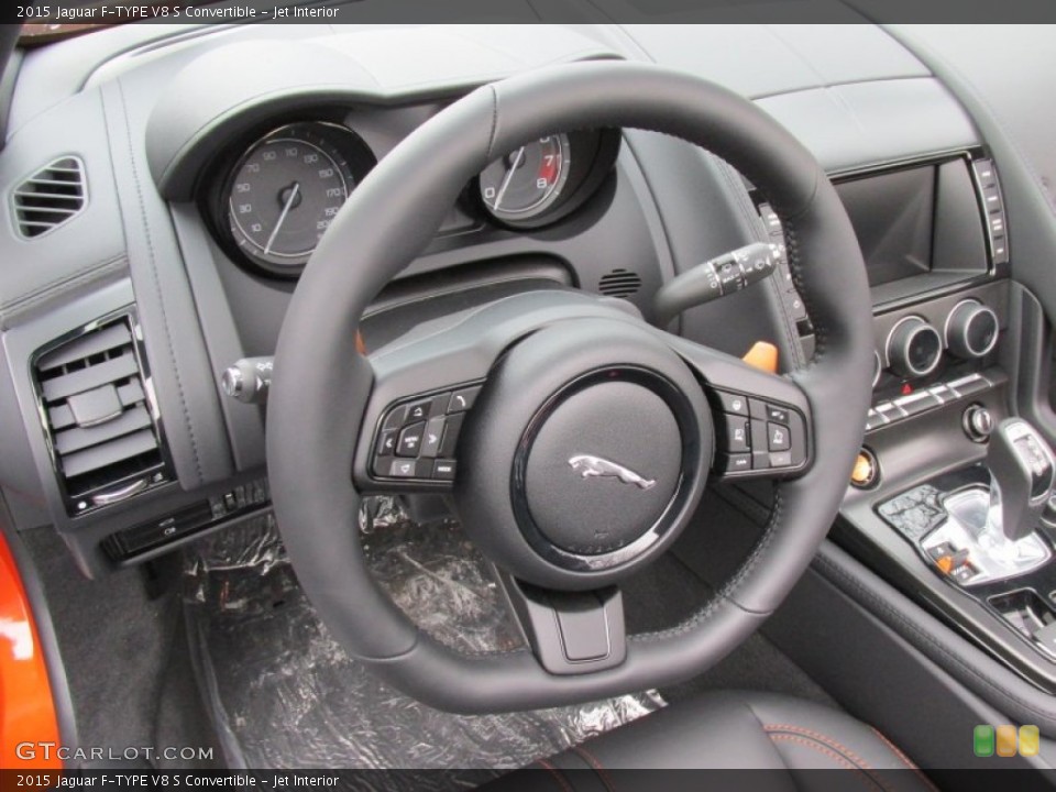 Jet Interior Steering Wheel for the 2015 Jaguar F-TYPE V8 S Convertible #100166241