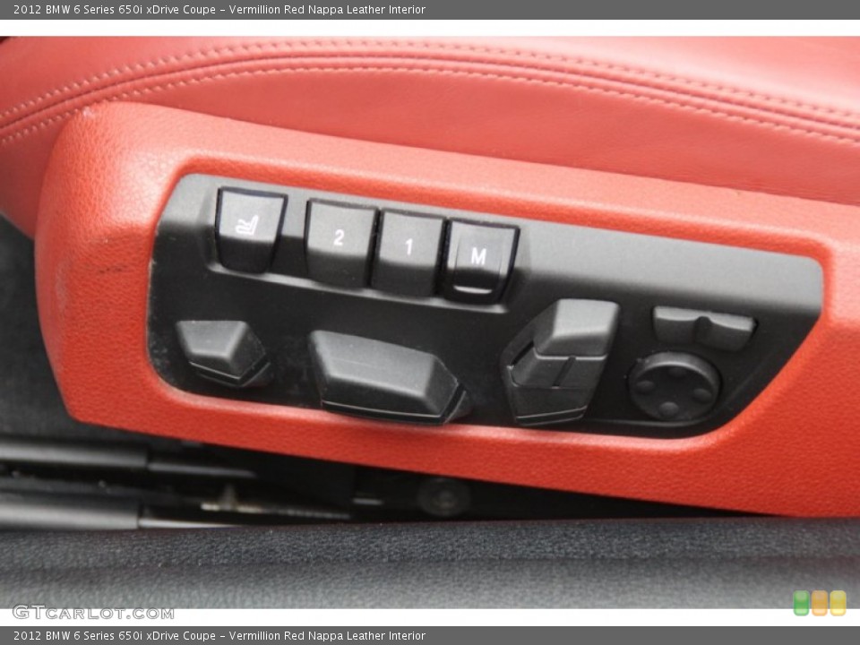 Vermillion Red Nappa Leather Interior Controls for the 2012 BMW 6 Series 650i xDrive Coupe #100166589