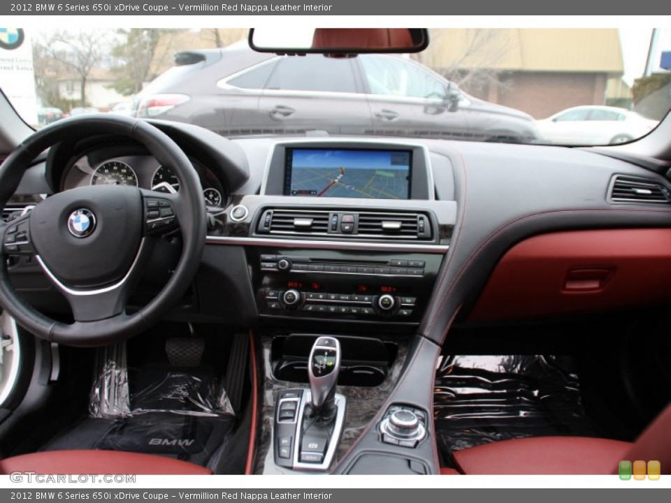 Vermillion Red Nappa Leather Interior Dashboard for the 2012 BMW 6 Series 650i xDrive Coupe #100166643