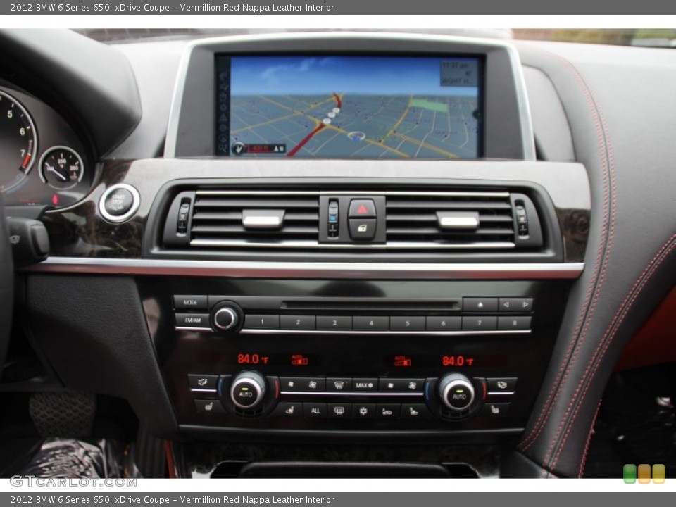 Vermillion Red Nappa Leather Interior Controls for the 2012 BMW 6 Series 650i xDrive Coupe #100166664