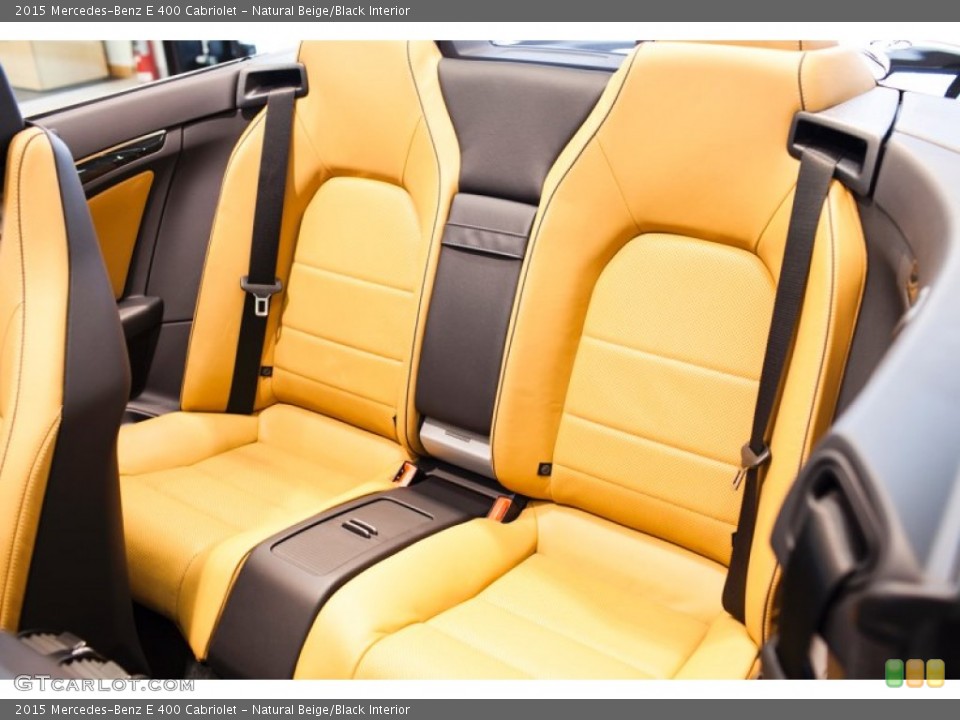 Natural Beige/Black Interior Rear Seat for the 2015 Mercedes-Benz E 400 Cabriolet #100195985