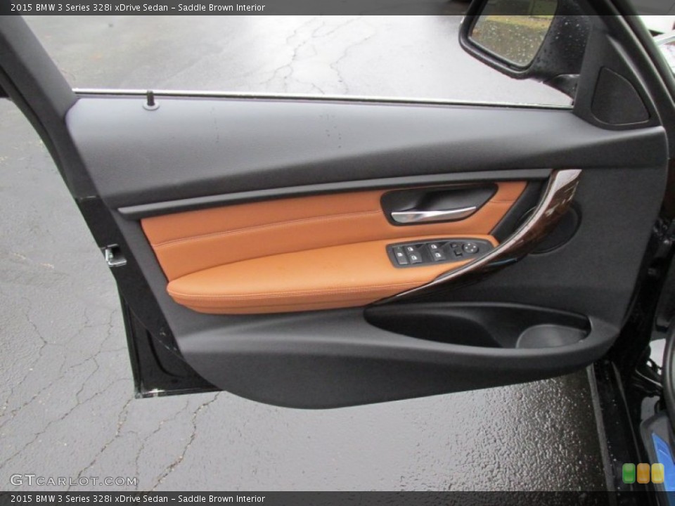 Saddle Brown Interior Door Panel for the 2015 BMW 3 Series 328i xDrive Sedan #100200714