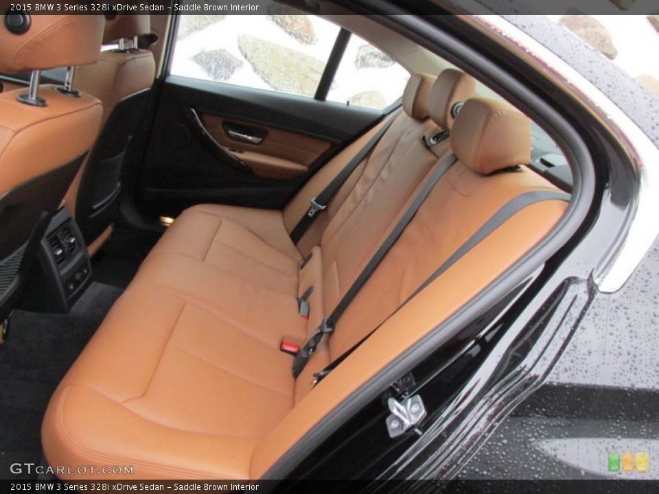 Saddle Brown Interior Rear Seat for the 2015 BMW 3 Series 328i xDrive Sedan #100200797