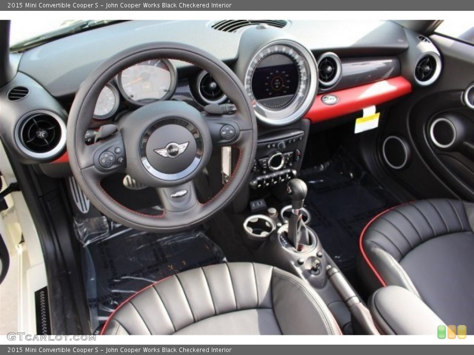 John Cooper Works Black Checkered Interior Photo for the 2015 Mini Convertible Cooper S #100207901