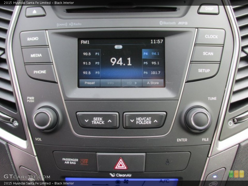 Black Interior Controls for the 2015 Hyundai Santa Fe Limited #100210772