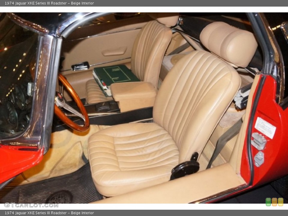 Beige Interior Photo for the 1974 Jaguar XKE Series III Roadster #100212335
