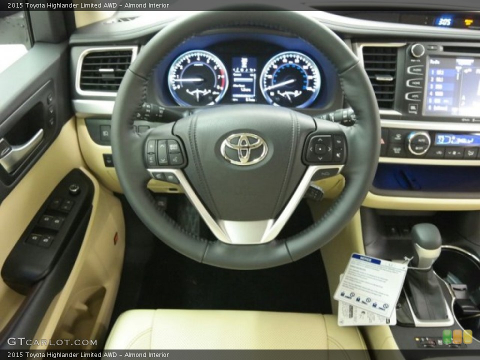 Almond Interior Steering Wheel for the 2015 Toyota Highlander Limited AWD #100216652