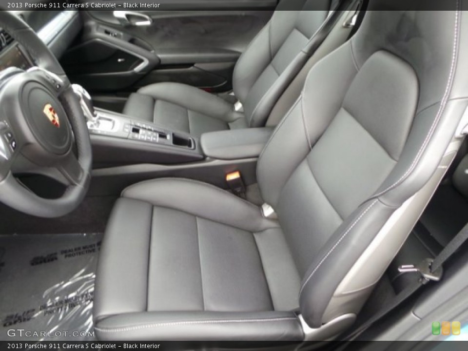 Black Interior Front Seat for the 2013 Porsche 911 Carrera S Cabriolet #100220267